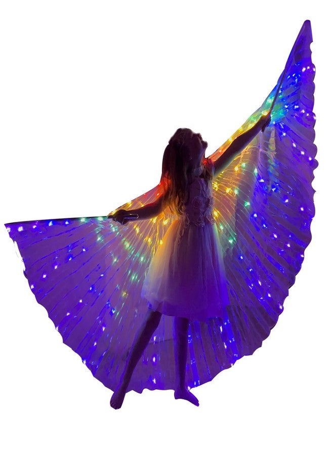 ZFBIRD LED Butterfly Wings Light Up Fairy Wings Luminous Butterfly Costumes for Halloween, Christmas and Belly Dance - Image 1